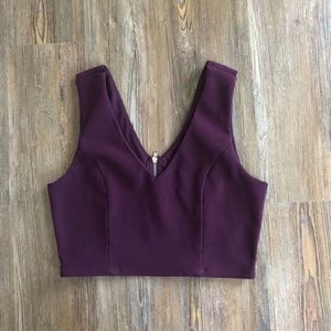 Plum Crop Top